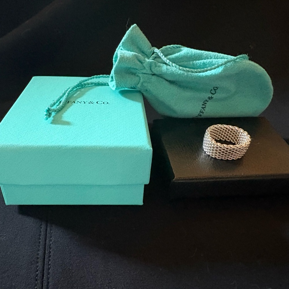 Tiffany & Co. Silver Somerset Mesh Ring - size 8. Price is firm.